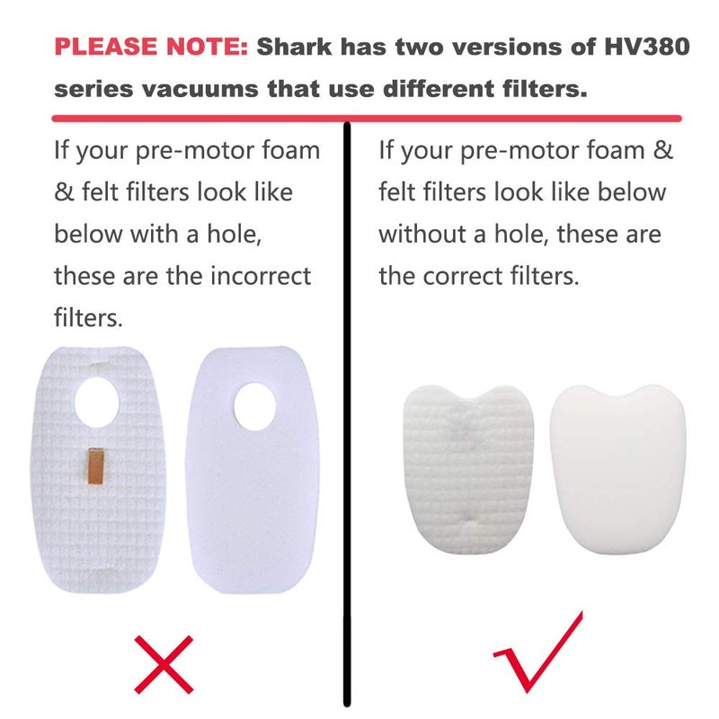 Dttery 6 Pack Filters for Shark Rocket APEX DuoClean Vacuum HV380, HV381, HV382, HV383, HV384Q, UV380, ZS360, ZS361C, ZS362, Replacement Part XPMFK320 XPSTFH380 - Image 2